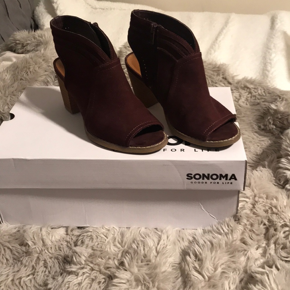 Sonoma peep toe booties